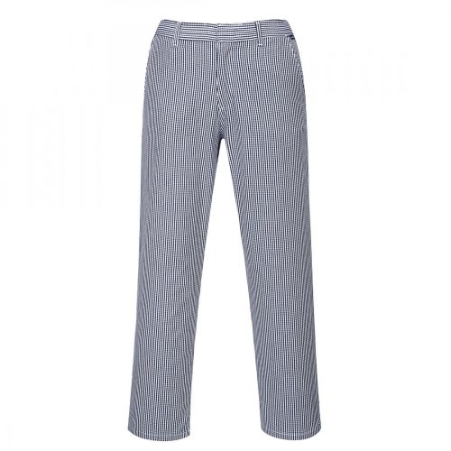 Pantaloni Portwest Barnet Chef Bleu Check Mărimea XS