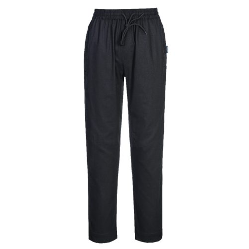 Portwest C076 Mesh Air Chef pantaloni Bumbac Negru Mărimea L