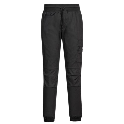 Pantaloni cu cinci buzunare pentru depozitare Portwest C074 Stretch Chefs Joggers Negru Mărimea M