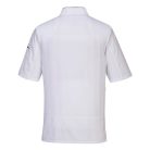 Tunică bucătar Slim Fit cu ventilație excelentă Portwest C735 Surrey Chefs S/S Alb Mărimea L