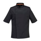 Tunica de bucătar cu care nu transpiri! Portwest C738 Mesh Air Pro S/S Negru Mărimea XL